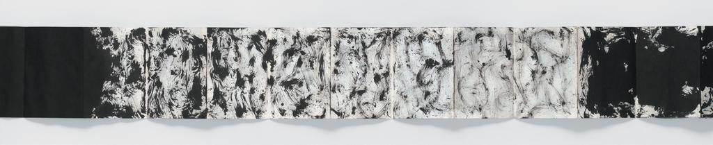 Yoko-Part Painting / Painting until it becomes marble, 1961 Tinte auf Papier, Gefaltet 6,25 x 5 cm, entfaltet ca. 6,25 x 120 cm-2