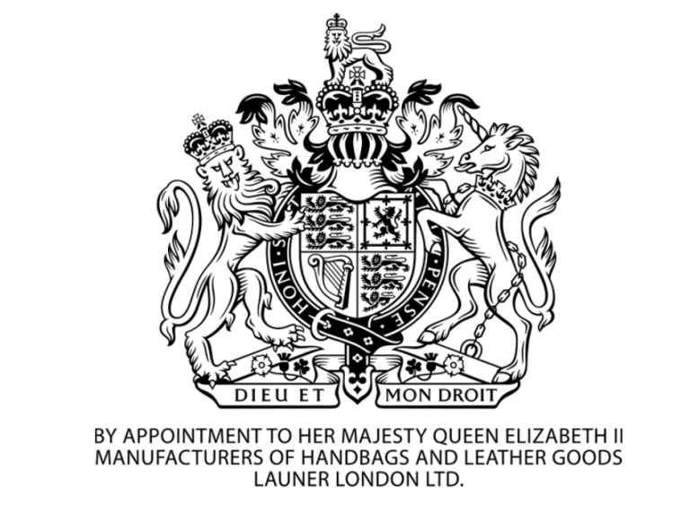 USED Launer London Handbag black Royal Warrant of Appointment